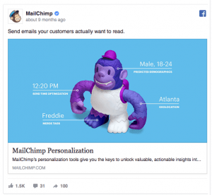 Facebook Ad Example From Mail Chimp