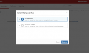 How to set up quora pixel for tracking conversions 