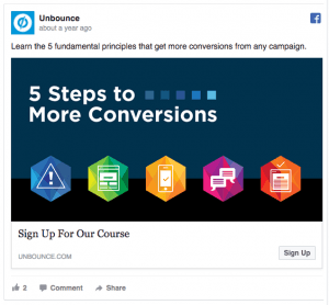 saas facebook ad example