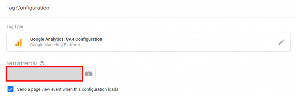 paste measurement id in google tag manager 