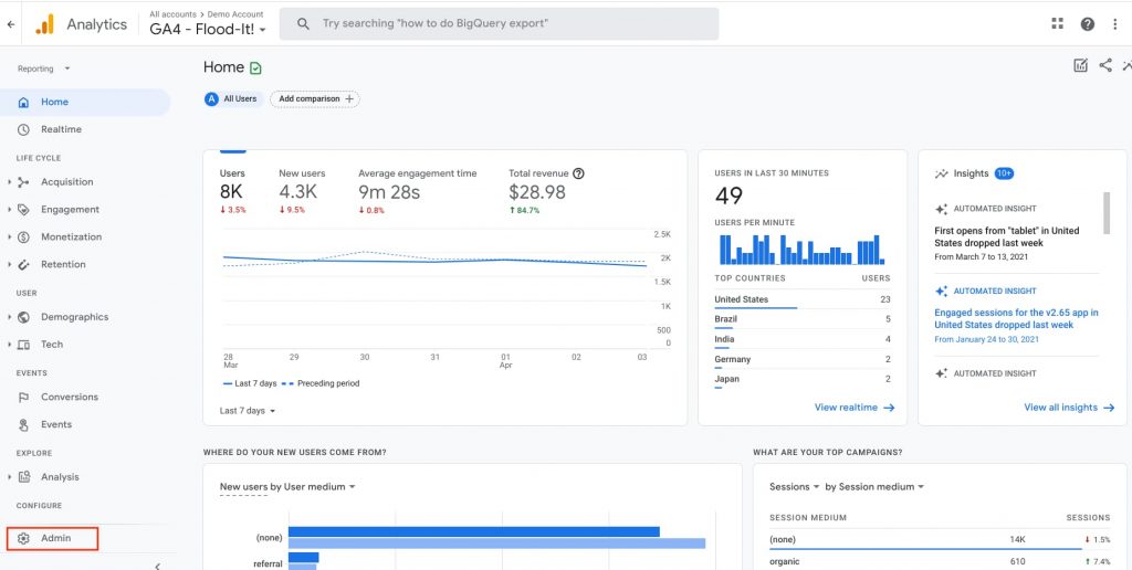 data streams admin 